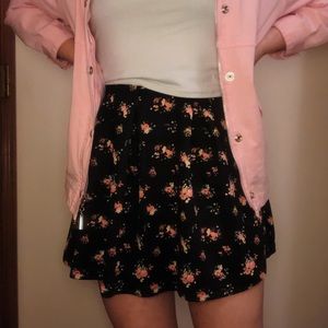 Rue 21 Black Floral Skirt